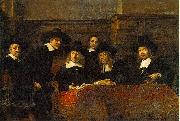 REMBRANDT Harmenszoon van Rijn The Syndics of the Clothmakers Guild, Germany oil painting artist